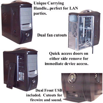 Black-and-silver-lan-party-atx-computer-case-with-carrying-handle-11-bays-P4-and-AMD-compatible-accepts-atx-power-supplies