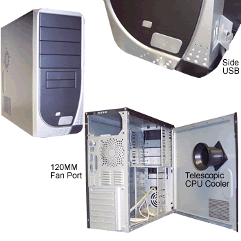 black atx computer case - 879-43B