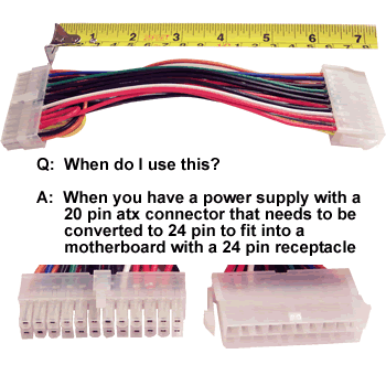 20 Pin to 24 ATX Converter - Adapter