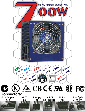 FSP FX700-GLN 700 Watt ATX Power Supply