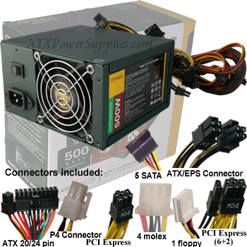 Antec Earthwatts EA-500D 500 Watt Power Supply