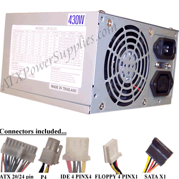 430 Watt ATX Power Supply - 20 pin to 24 pin atx adapter