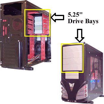 computer case 5.25 inch drive bays