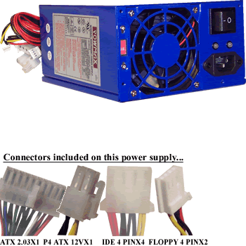 PowMax 600 Watt Redundant ATX Power Supply PSLPT1-300
