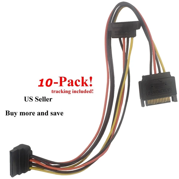 SATA Power Splitter - SATA Y Splitter - 10 pack